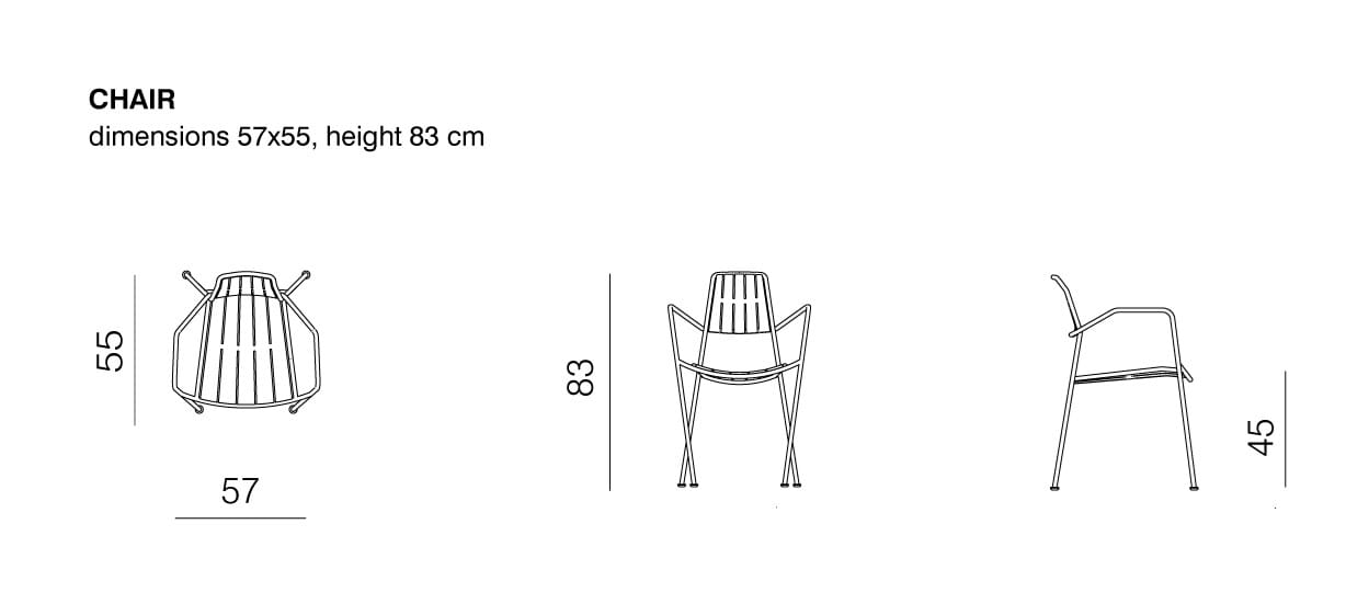 Алюминиевый садовый стул prostoria Osmo ARCH-00049031 - Вид №6