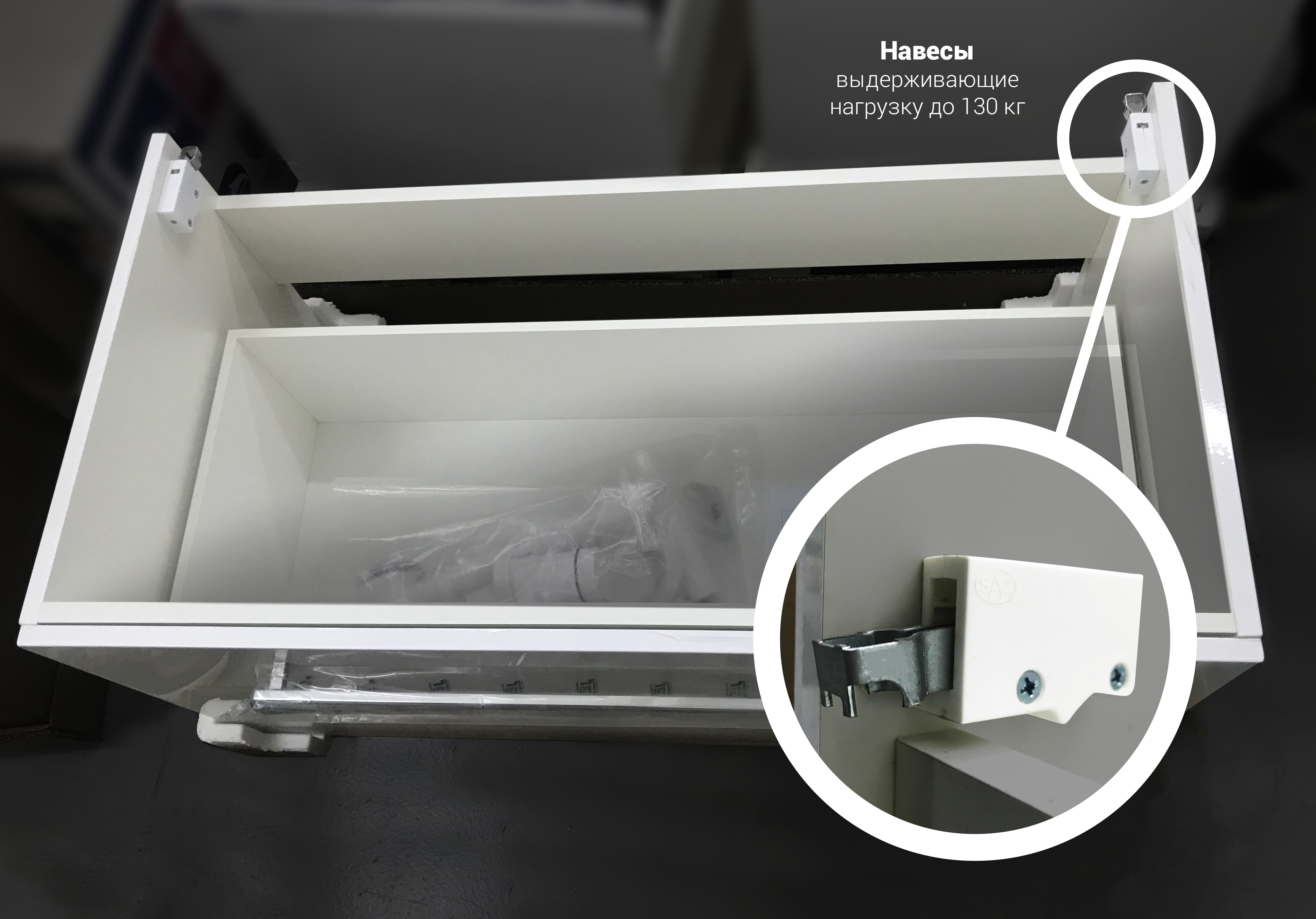 У51043 Тумба Соната 90П 1я, Белый глянец 1 Marka Соната  - Вид №5