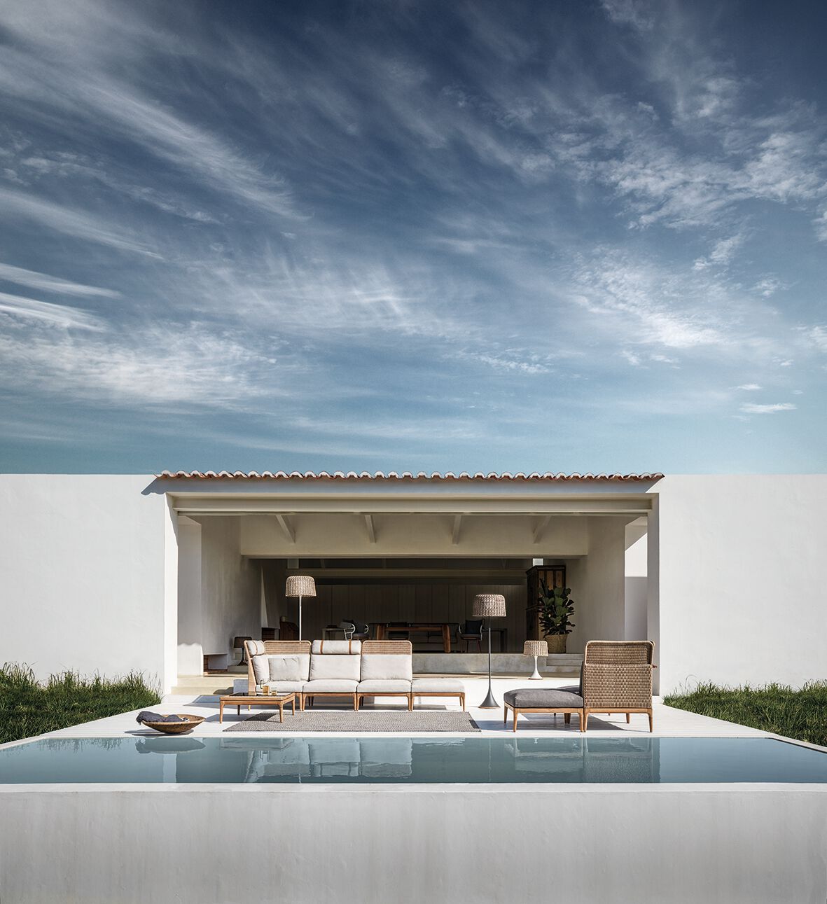 Плетеное и тканевое садовое кресло Gloster ARCH-00122507 - Вид №3