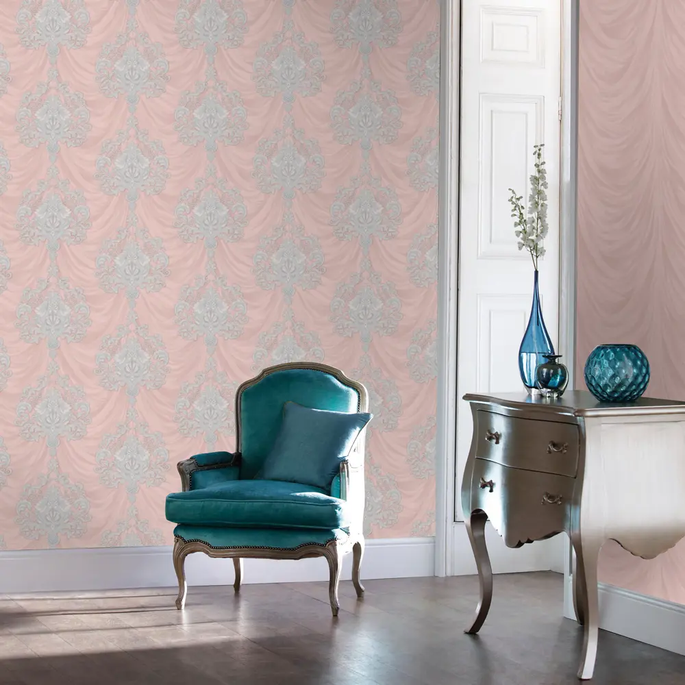 Обои флизелиновые Euro Decor Botticelli розовые 1.06 м 1157-07 82107819 STLM-2113532 - Вид №3
