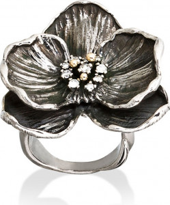 10592430 Michael Aram Кольцо "Орхидея" (серебро, 925пр) 17,5 р-р Серебро 925