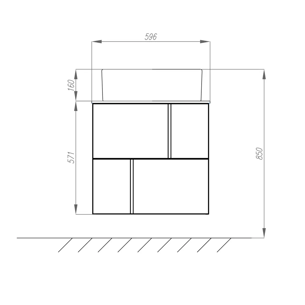 Тумба под раковину подвесная Roca Pilar 60 см цвет белый STLM-2201845 - Вид №9