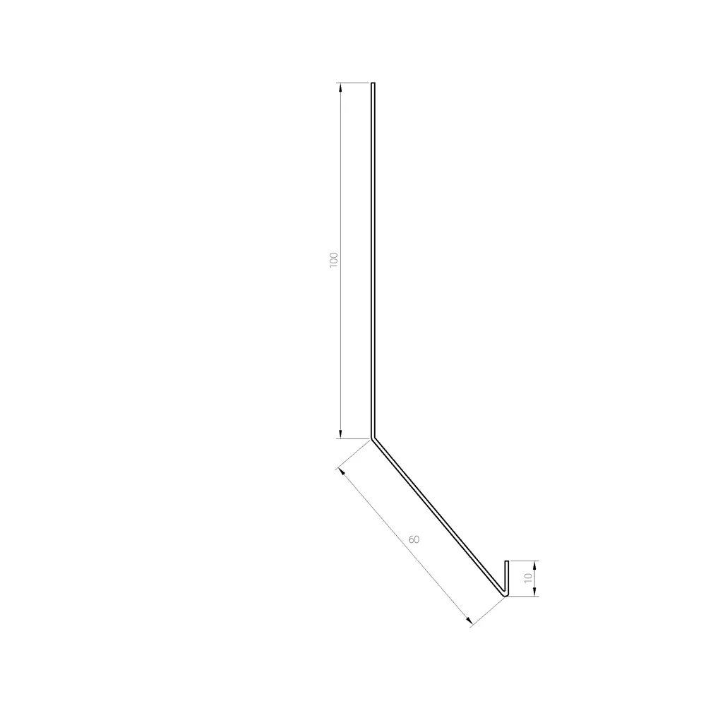 Планка карнизная 100x60 мм 2 м 0.4 мм RAL 6005 зеленый Santreyd STLM-2014548 - Вид №3