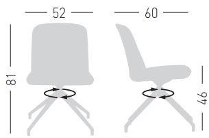 GABER Поворотный офисный стул из ткани Manaa sun-id-1464491 - Вид №7