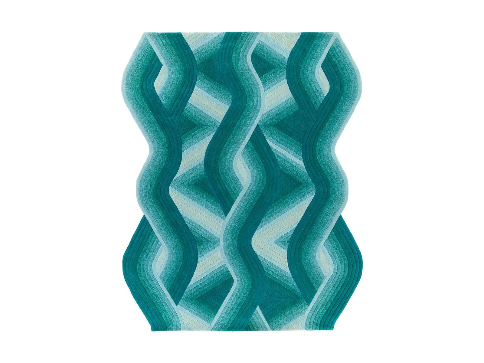 Шерстяной ковер с рисунком Toulemonde Bochart FLOW AQUA ARCH-00120445