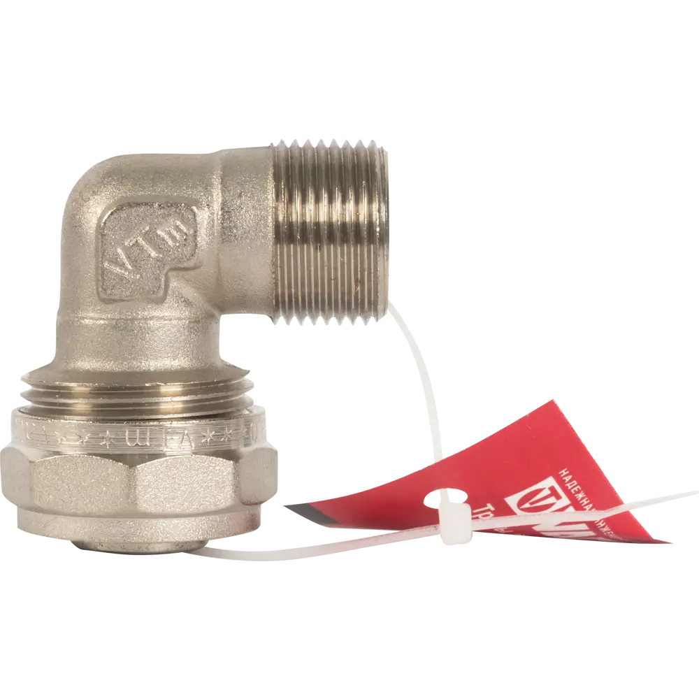 Угол комбинированный 90° Valtec 3/4"x26 мм НР никелированная латунь VTM.353 STLM-2211395 - Вид №2