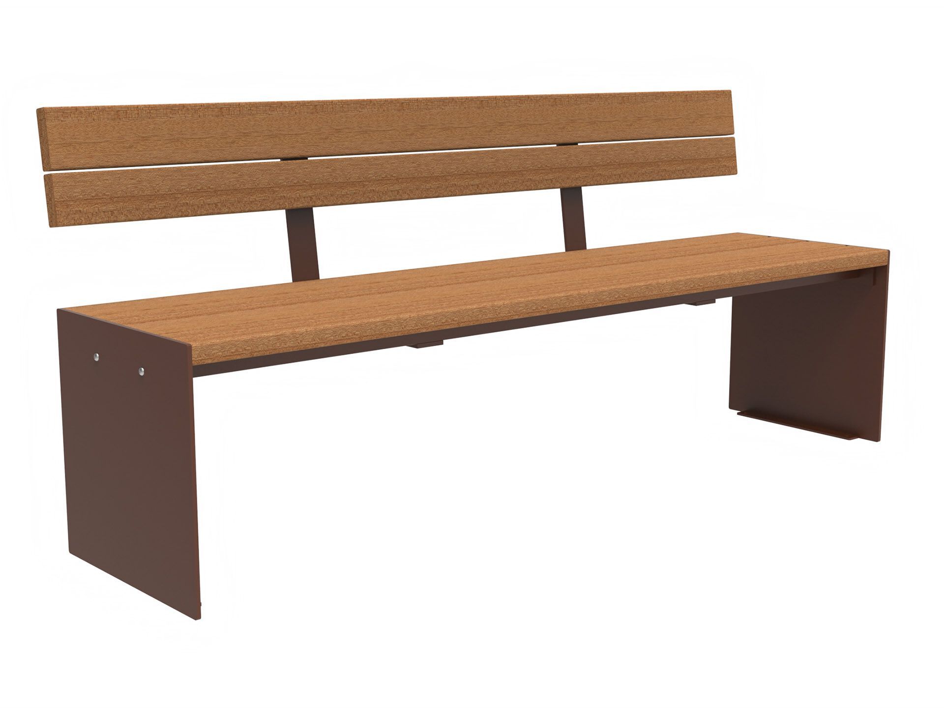 Скамья из окуме со спинкой Lazzari Recto ARCH-00077399 - Вид №1