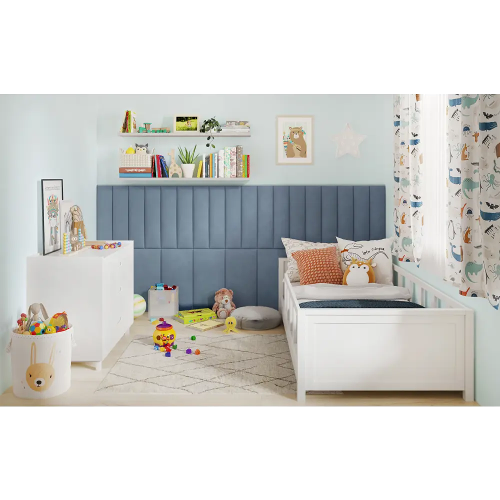 Панель тканевая Vilo 150x600 мм цвет бирюзовый Santreyd STLM-2116450 - Вид №1