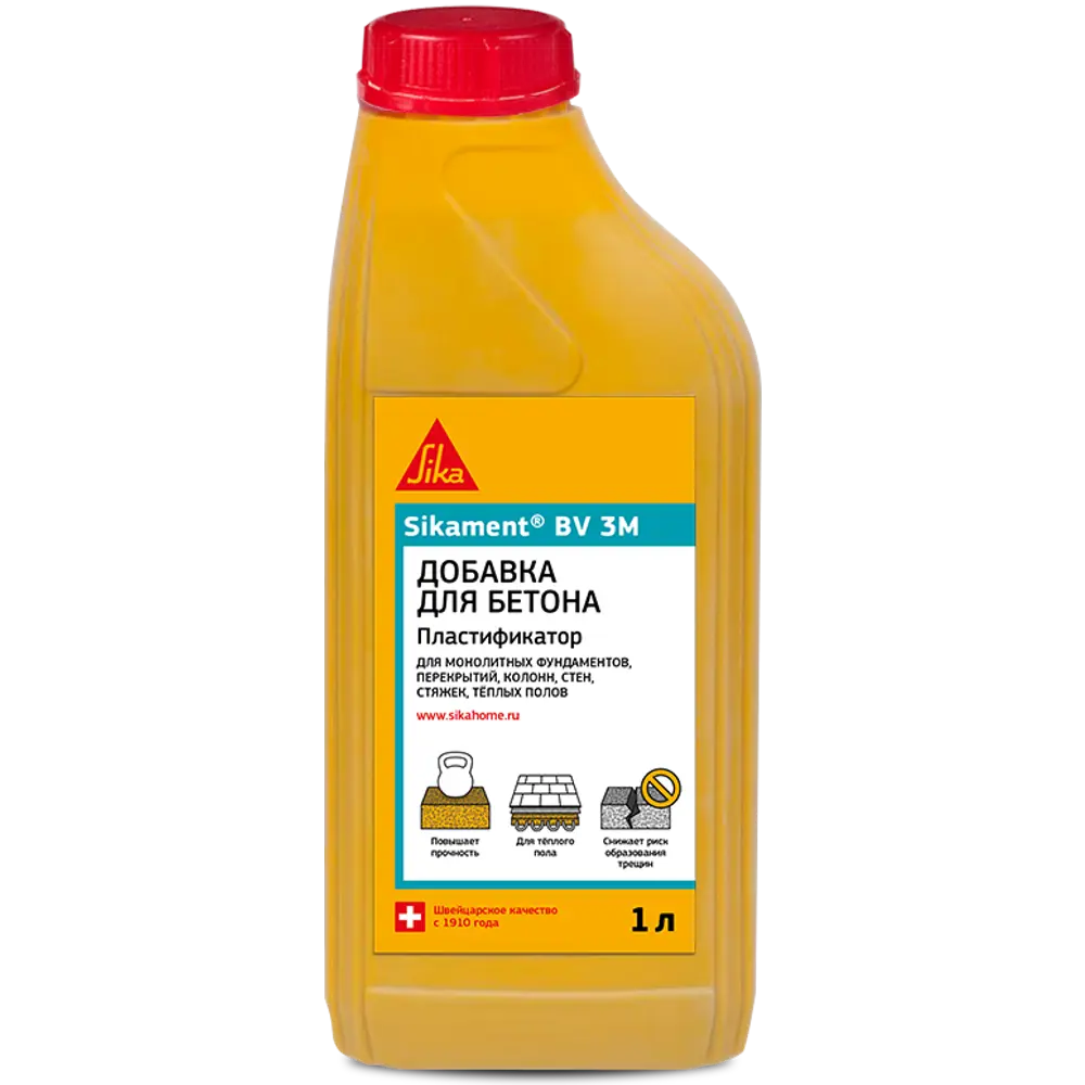 Пластификатор для бетона Sika Sikament BV-3M, 1 л STLM-2170909