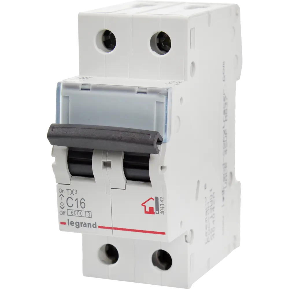 Автоматический выключатель Legrand TX3 2P C16 А 6 кА STLM-2175255