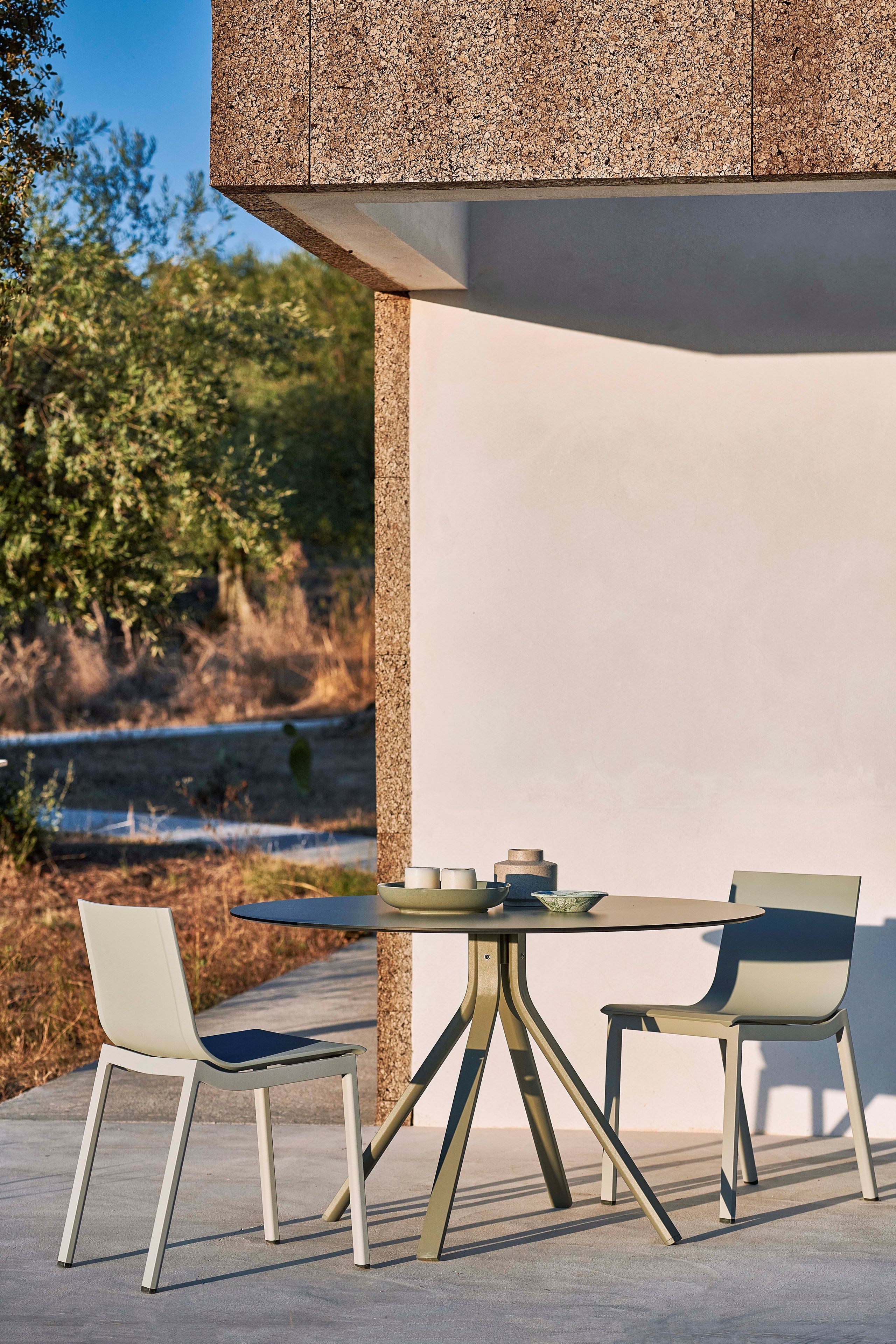 Круглый штабелируемый стол из алюминия с термокрытием GANDIABLASCO стек ARCH-00055435 - Вид №3