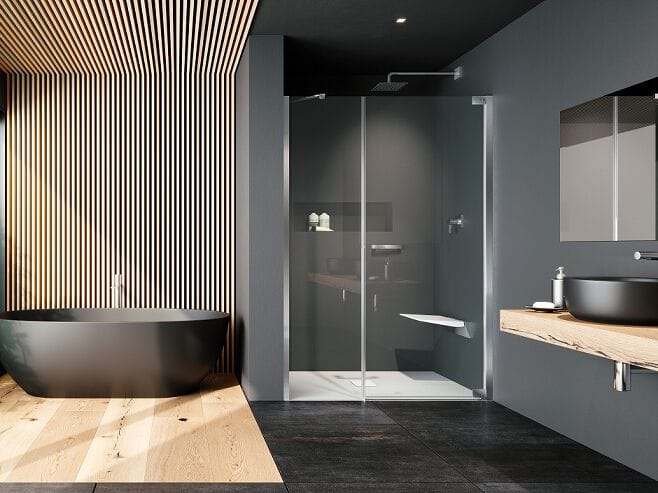 Стеклянная ниша душевая кабина с распашной дверью Provex Industrie E-Lite ARCH-00146661 - Вид №1