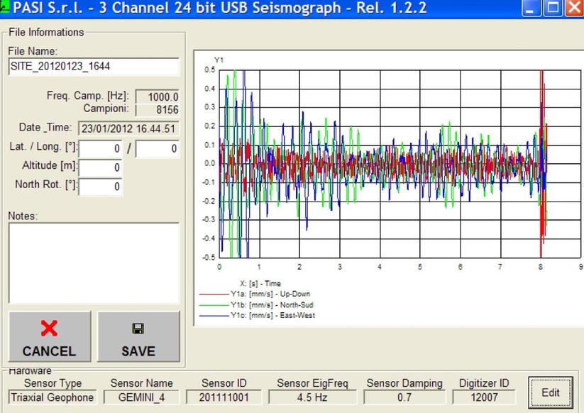 Pasi 3d геофон с интерфейсом usb Geofisica sun-id-1408805 - Вид №3