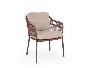 Веревочный садовый стул со встроенной подушкой