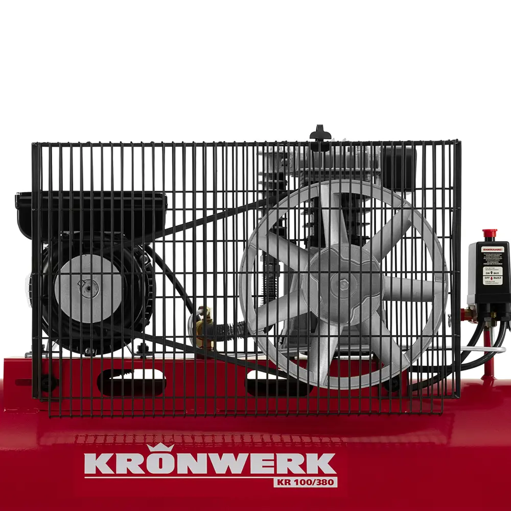Компрессор сетевой ременной масляный Kronwerk 58106, 100 л 380 л/мин STLM-2196351 - Вид №9