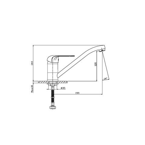 Orange Iris M41-000cr смеситель для кухни Хром sun-id-1516892 - Вид №1