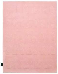 ASPLUND Однотонный прямоугольный коврик ручной работы из шерсти