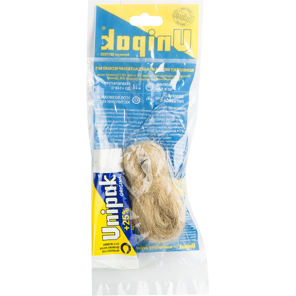 Комплект монтажный UNIPAK №1 для воды (паста 25 грамм, лён 13 грамм) Santreyd STLM-2129984 - Вид №3