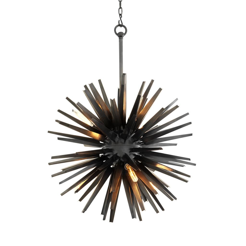 Люстра Gregorian L от Eichholtz чёрная 110281 EICHHOLTZ ДИЗАЙНЕРСКИЕ, EICHHOLTZ, ШАР 061602 Чёрный  - Вид №1