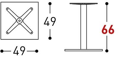 Varaschin Основание стола из стали с порошковым покрытием Tight 3785l - Вид №4
