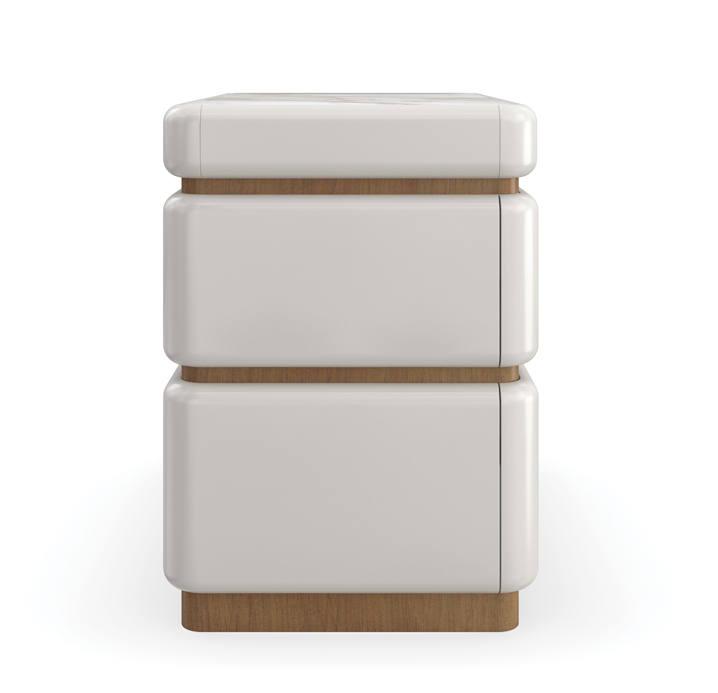 Прямоугольная тумбочка с мраморной столешницей Calacatta Oro и ящиками Caracole Milos ARCH-00096699 - Вид №2