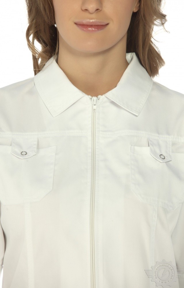 63791 Халат "Леди" женский белый  Медицинская одежда  размер 40/158-164 Спецодежда  - Вид №6