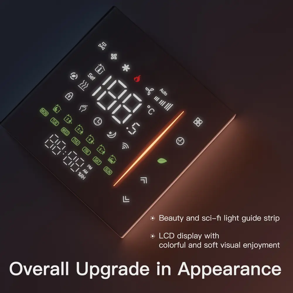 Термостат программируемый проводной Moes ZHT-006-GB-BK-MS комнатный черный Santreyd STLM-2112848 - Вид №2