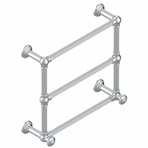 G14-TWF3H2 Полотенцесушитель Традиционный каннелированный, 3 перекладины, 625 мм x 575 мм, водяной, с 2 декоративными крестовыми рукоятками Thg-paris Versailles Хром