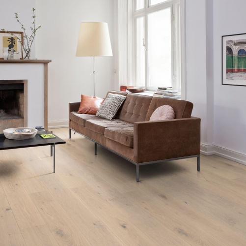 Паркетная доска Haro 4000 Series Top connect Светлый выбеленный Дуб Селект с брашью (Текстурированная) 2200х180 мм 527334 - Вид №4