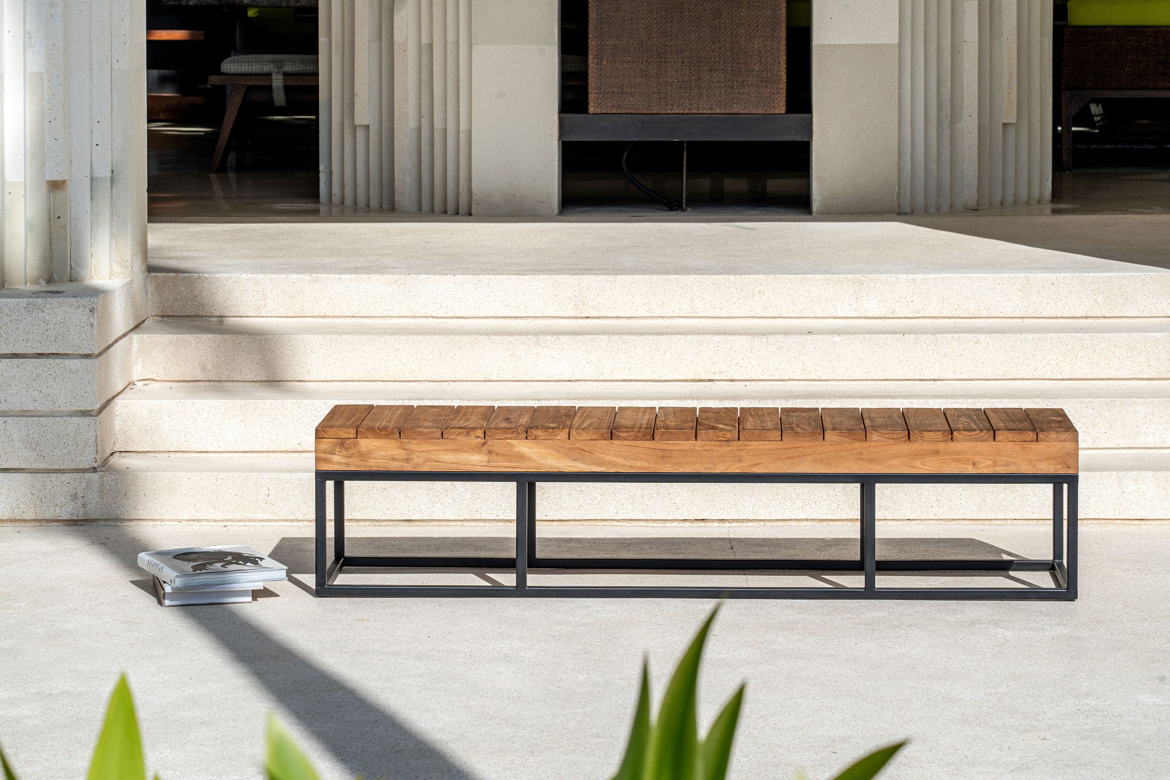 Садовая скамейка из тикового дерева cbdesign Ciro ARCH-00025840 - Вид №2