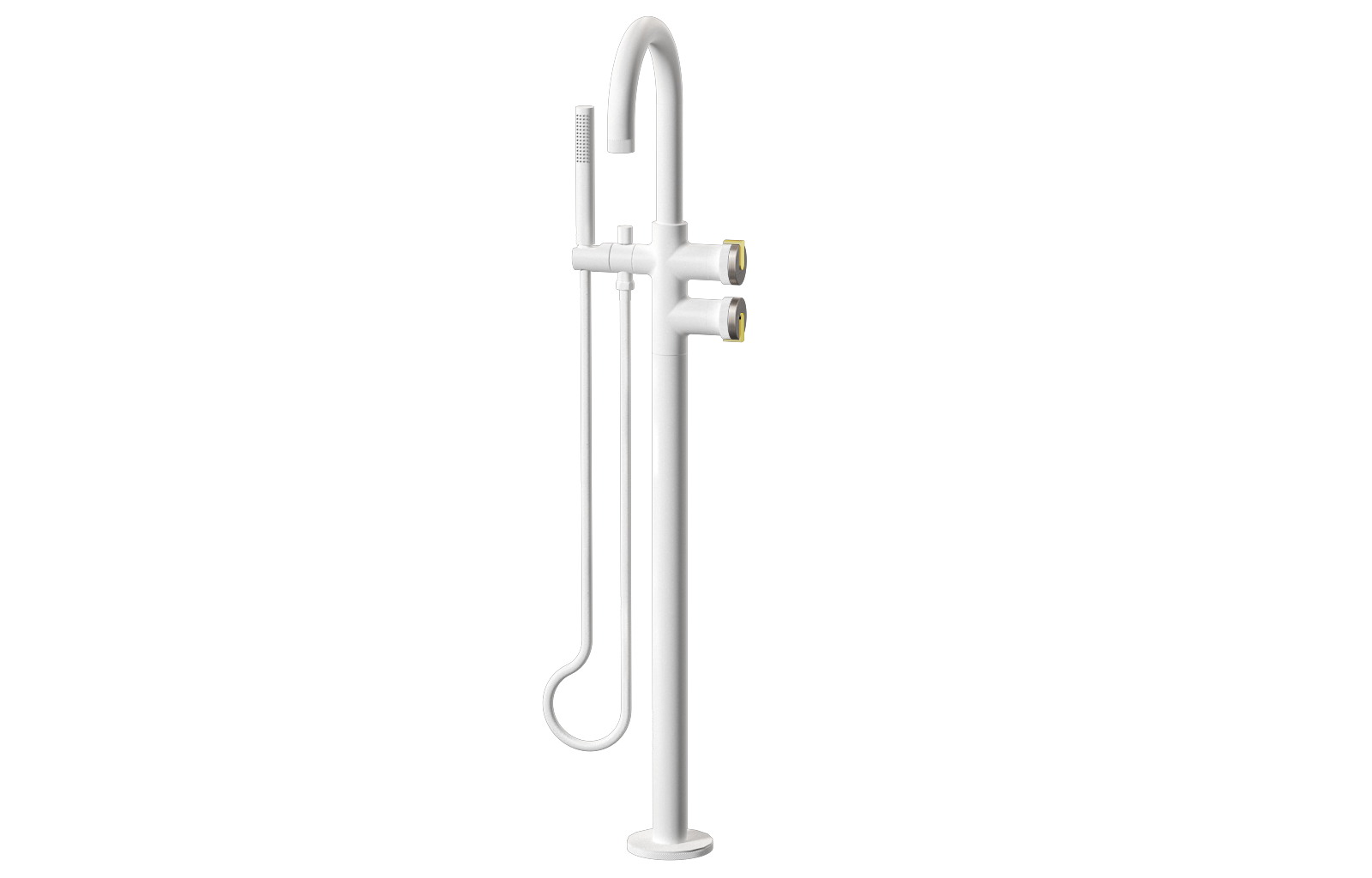 E-11554-R1SN-L1PB-WT Смеситель напольный отдельностоящий (внешняя часть) GRAFF MOD+