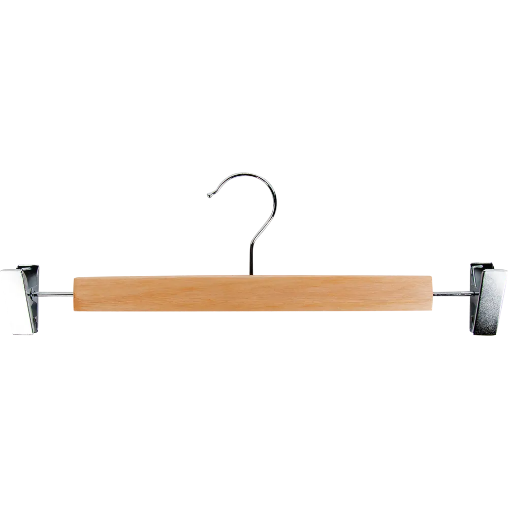 Плечики для одежды с зажимом KONSENSA 34 см дерево/металл цвет натуральный Плечики с зажимом STLM-2159581