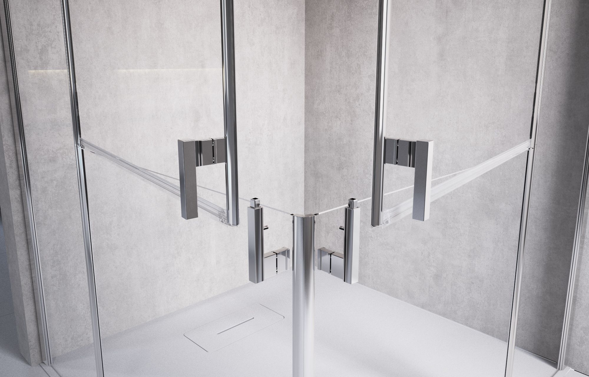 Угловая душевая кабина с раздвижной дверью Novellini Young ARCH-00100660 - Вид №1