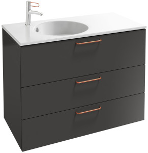 EB2534-R7-E10 Тумба под столешницу 100 см, 3 ящика, бронзовая ручка JACOB DELAFON ODÉON RIVE GAUCHE