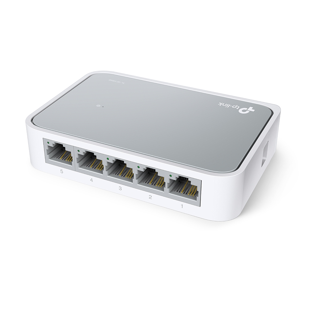 TL-SF1005D 5-port 10/100m mini desktop switch, 5 10/100m rj45 ports, plastic case TP-Link Santreyd  - Вид №1