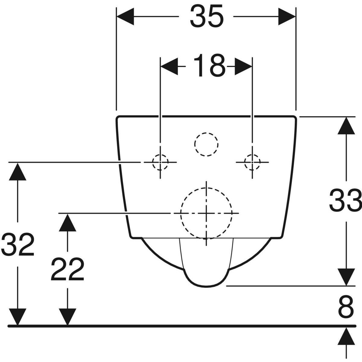 Подвесной туалет в витрине Geberit ICON ARCH-00113051 - Вид №1