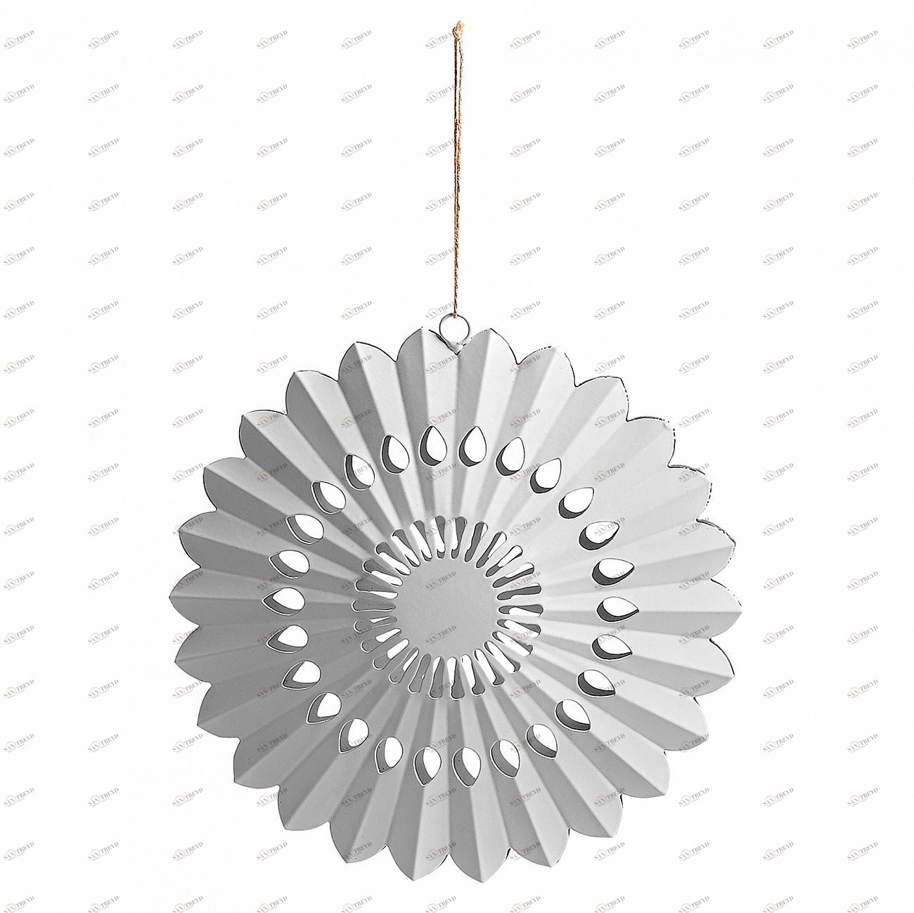 Украшение подвесное металлическое круглое белое 20 см Coast от La Forma LA FORMA COAST 344541 Белый 