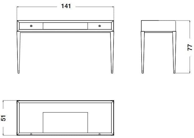 Деревянный туалетный столик CPRN HOMOOD Eclipse ARCH-00153363 - Вид №2
