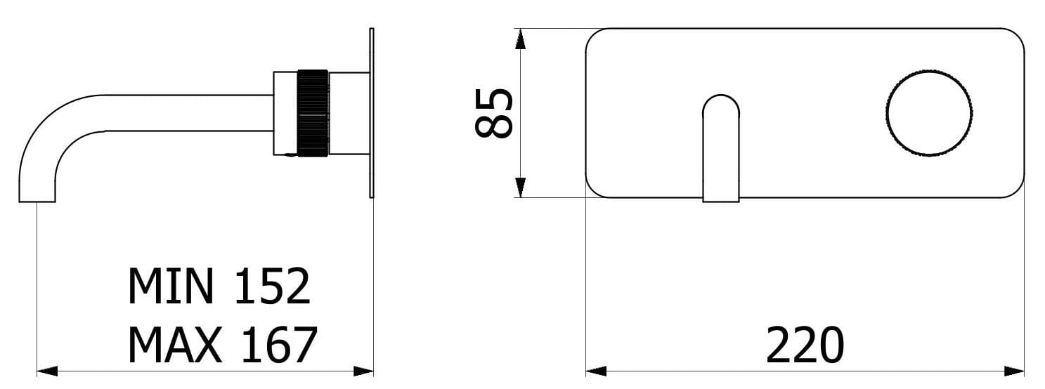 Настенный смеситель для раковины с 2 отверстиями и автоматическим сливом IB Reflex ARCH-00129412 - Вид №9