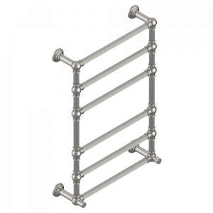 B6A-TWF6H Полотенцесушитель Традиционный каннелированный, 6 перекладин, 625 мм x 925 мм, водяной, нейтральная крестовая рукоятка Thg-paris Sèche-serviettes Traditionnel Матовый никель