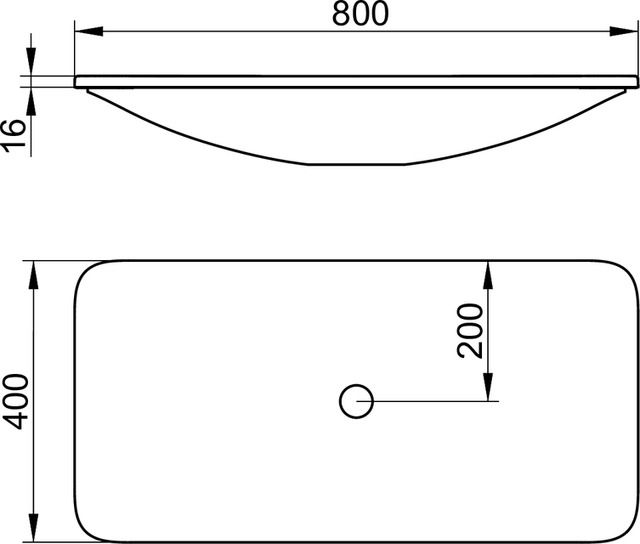 31580311600 Керамический встраиваемый умывальник KEUCO Edition 400 - Вид №2