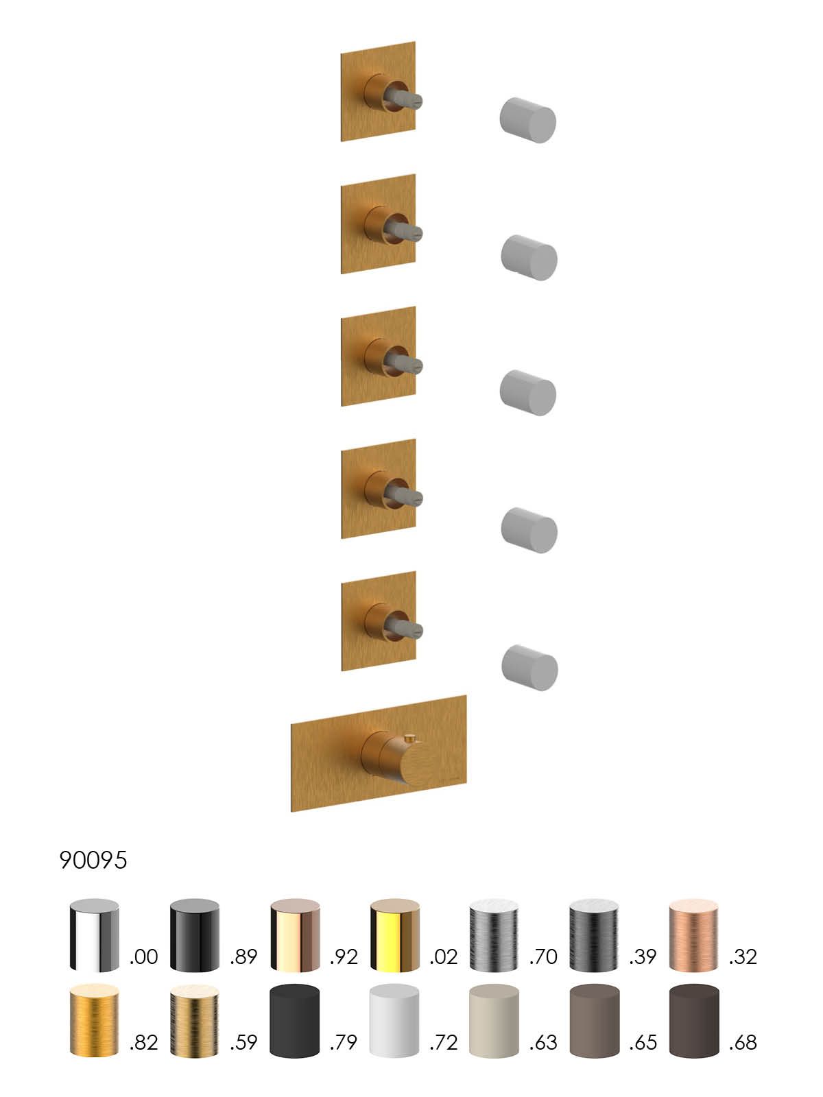 Термостатический смеситель для душа с 6 отверстиями Rubinetterie Frattini отдельная эстетика ARCH-00121846 - Вид №7