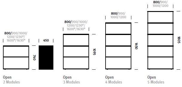 Herman Miller Модульный книжный шкаф открытого типа Paragraph sun-id-1375268 - Вид №6