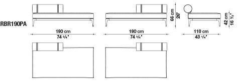 B&B Italia Outdoor Садовый диван из ткани с шезлонгом Ribes sun-id-1471587 - Вид №26