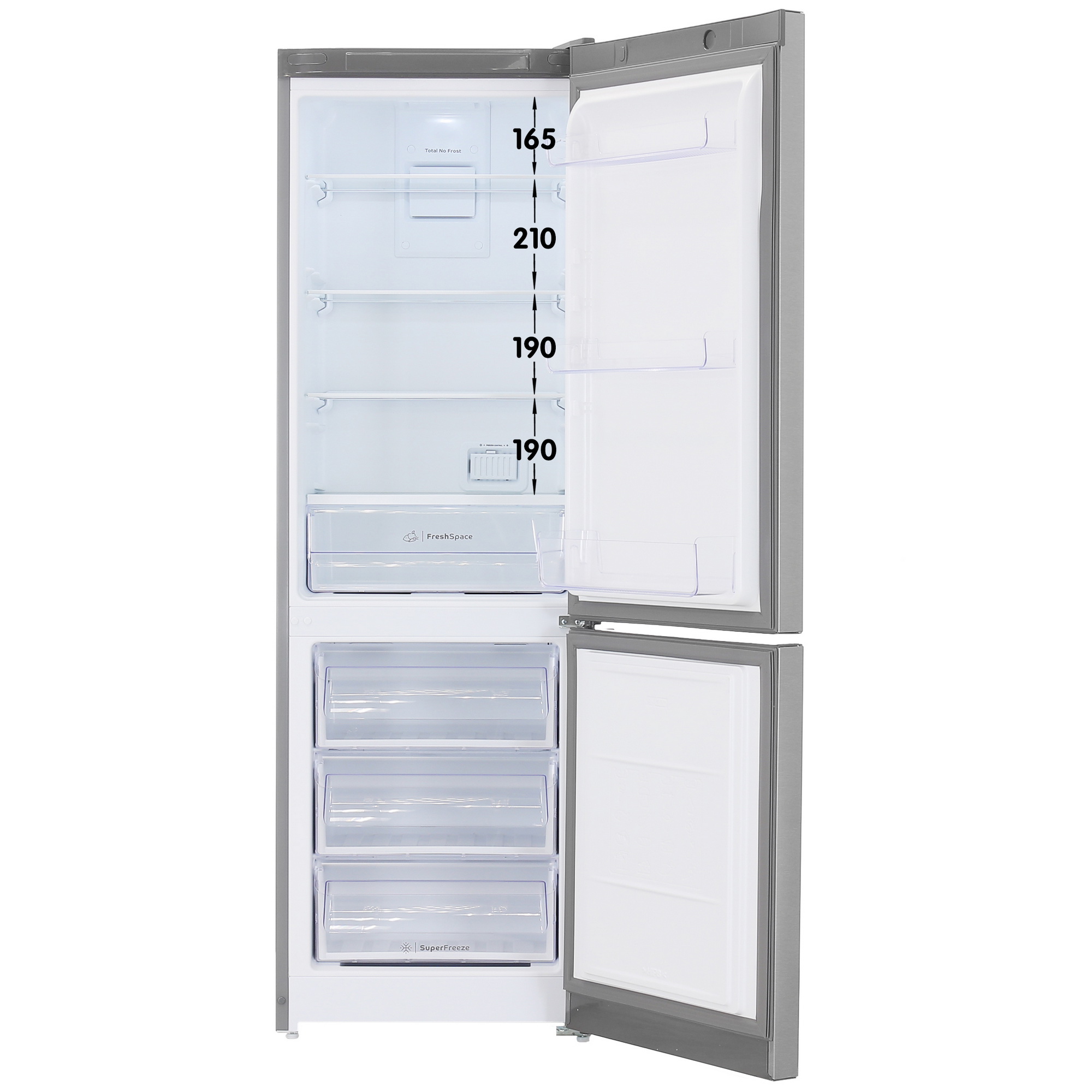 9082298 Холодильник с морозильником   Indesit ITS 5180 XB серебристый STDN-0132479 - Вид №1