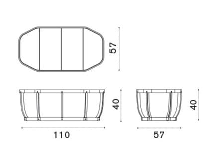 ТИК овальный низкий садовый столик Ethimo ARCH-00012237 - Вид №4