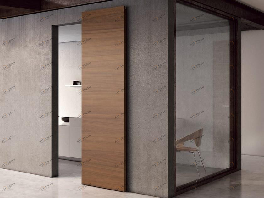 BARAUSSE Раздвижная дверь из орехового дерева с невидимой направляющей Nature sun-id-1507003