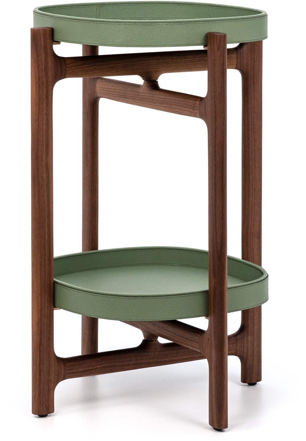 Складной столик Челси - 44X44XH64 см / зернистая кожа_coffee