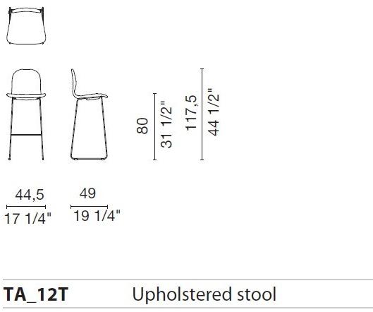 Cappellini Штабелируемый стул с обивкой из кожи или ткани Tate sun-id-1428947 - Вид №7