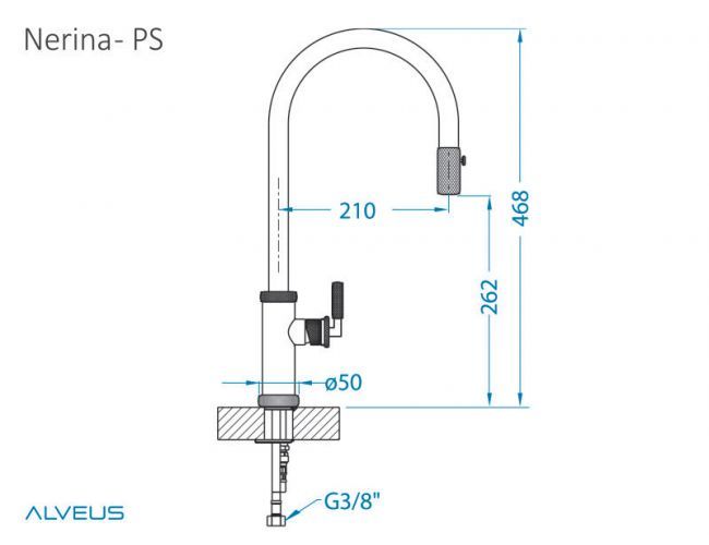 Смеситель кухонный  Alveus NERINA - PS 1132179 - Вид №1